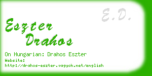 eszter drahos business card